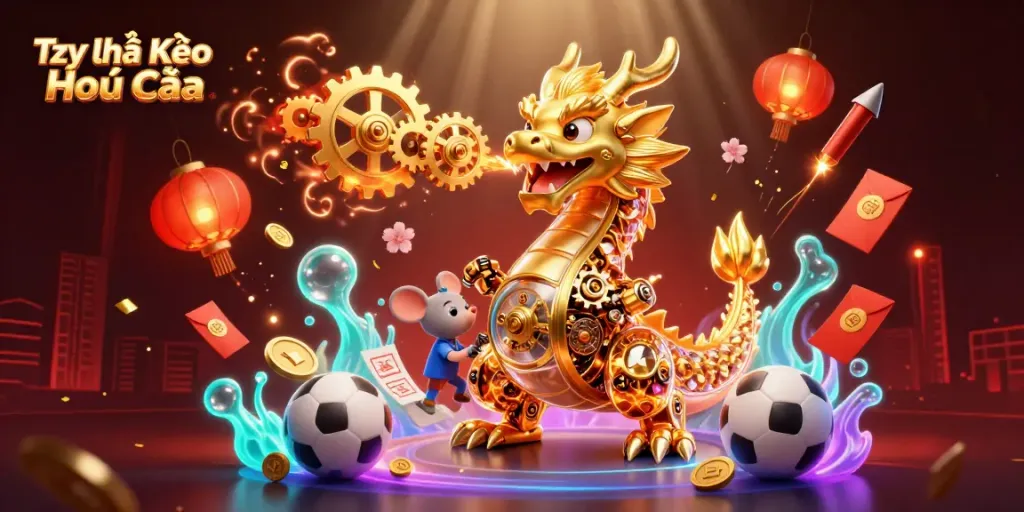 Engage with Tỷ lệ Kèo Nhà Cái in a dynamic and vibrant 3D sports betting illustration packed with excitement and detail.