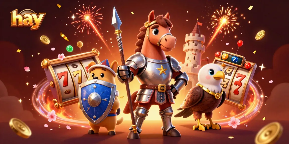 Experience thrilling gaming adventures at hay with vibrant slot reels and shimmering coins.