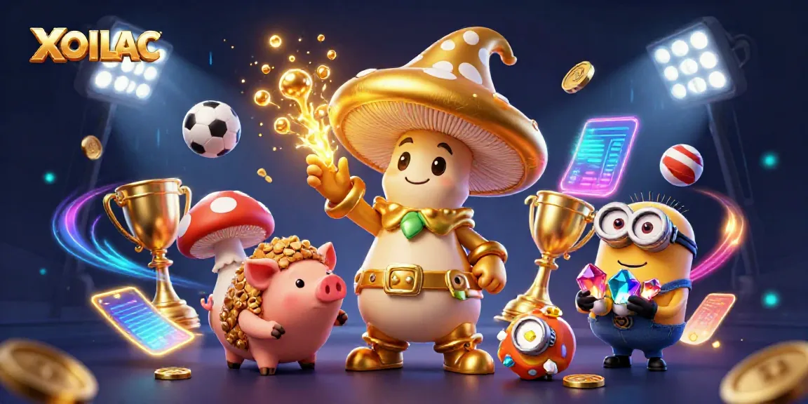 XOILAC offers thrilling live sports betting experience with dynamic sports balls and magic elements.