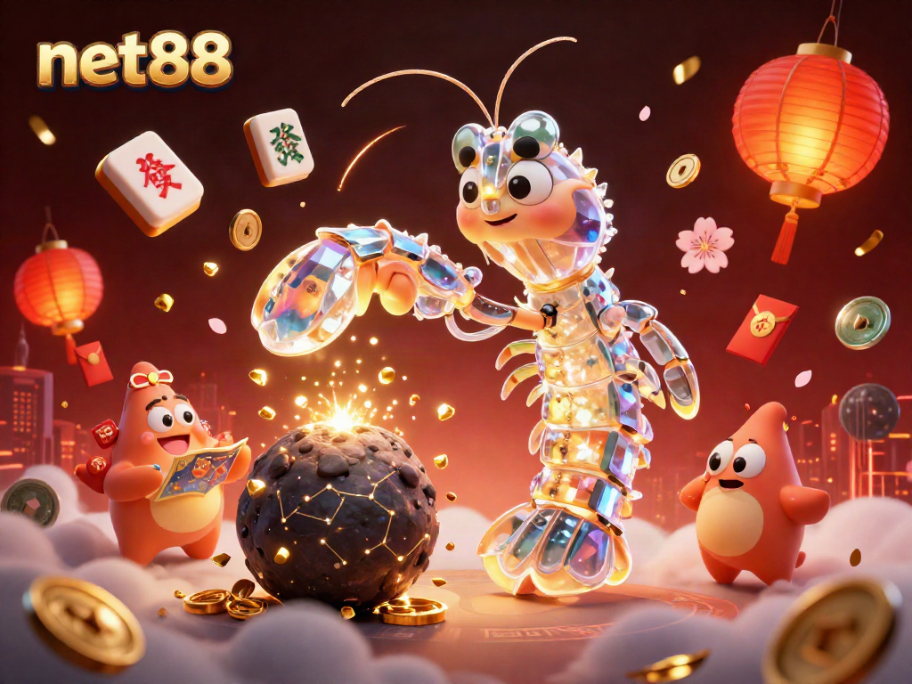 Engage with net88's thrilling casino environment featuring the galactic samurai in a vibrant scene of winning treasures.