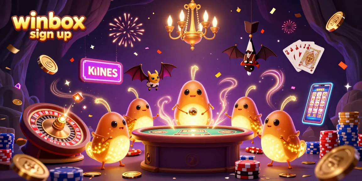 Join in on the winbox sign up excitement with bioluminescent glowworms lighting up a vibrant cave casino.