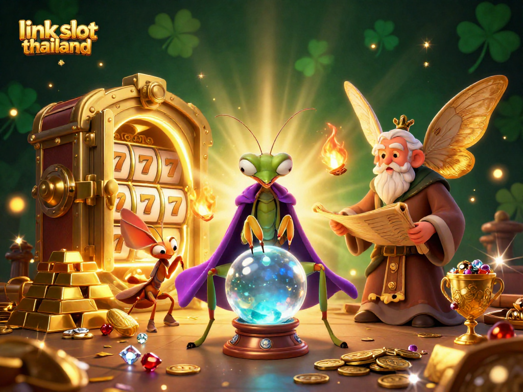 Spin the reels at link slot thailand for exciting jackpots and treasures in a dazzling casino scene.