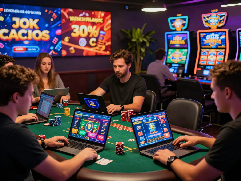 Players engaged in games at vibrant sites not on GamStop, showcasing lively online casino interactions.