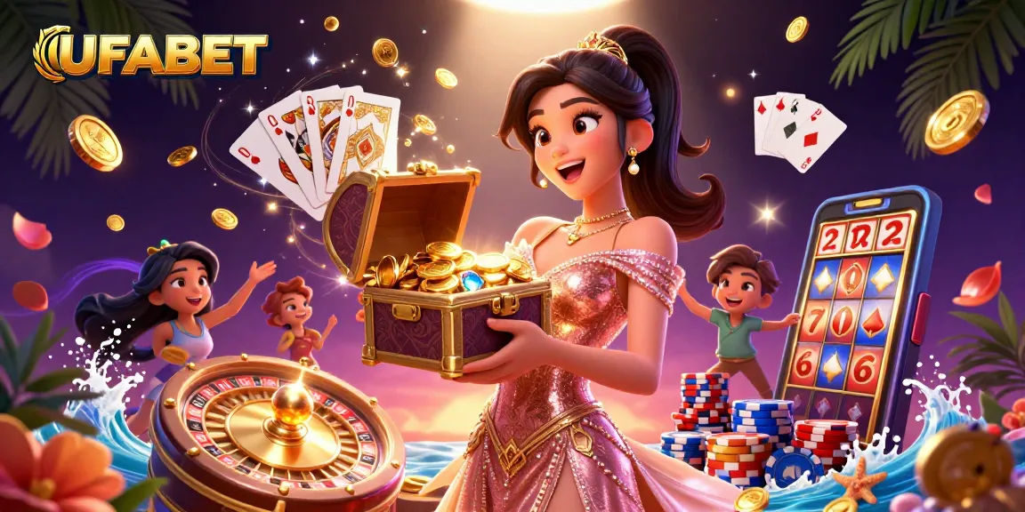 Experience thrilling gaming at UFABET with a vibrant treasure scene showcasing excitement and wealth.
