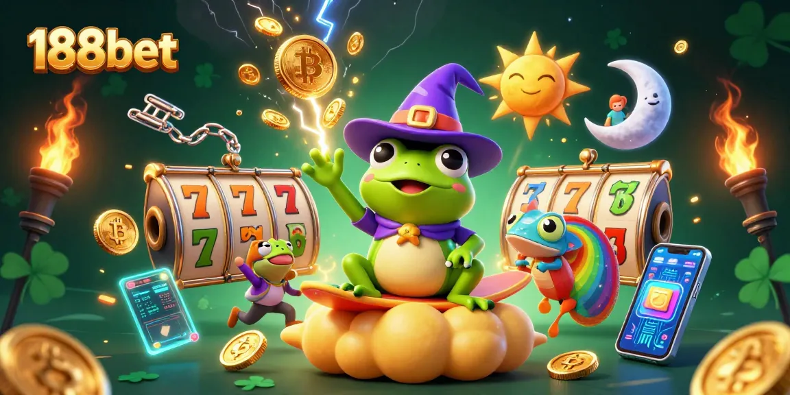 Experience thrilling slots at 188bet, featuring fantastical characters and golden coin storms.