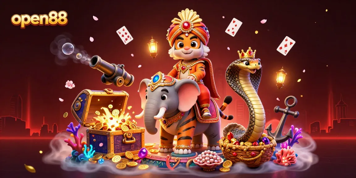 Engage in thrilling gaming adventures with open88’s vibrant, rich 3D casino scene.