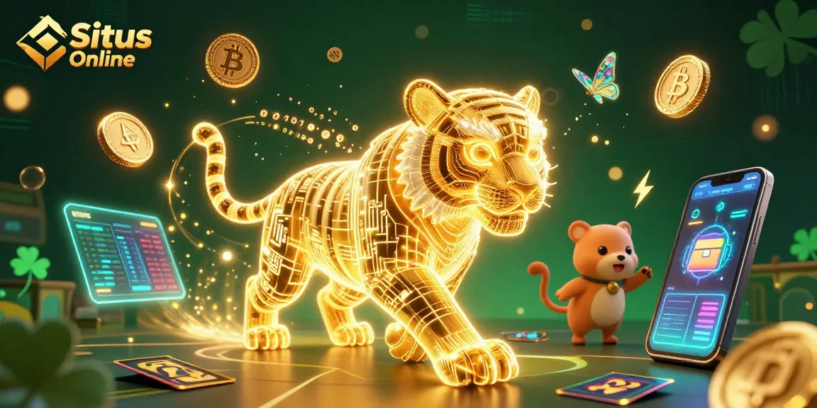 Immerse yourself in the vibrant world of Situs Game Online with interactive digital casino elements.