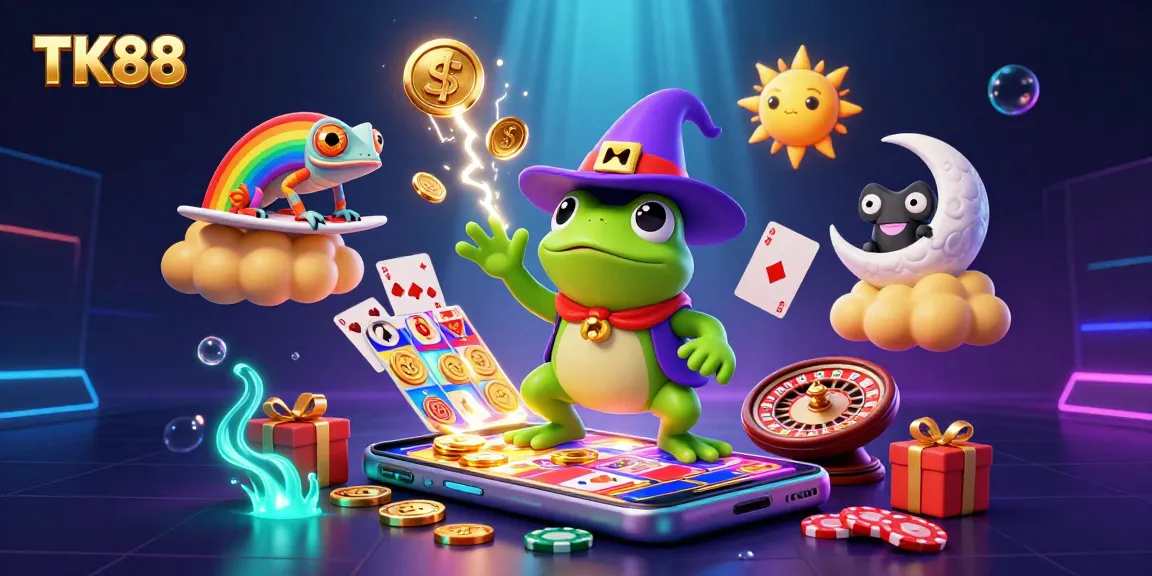 Experience winning moments at TK88 with a storm of golden coins and vibrant slot action.